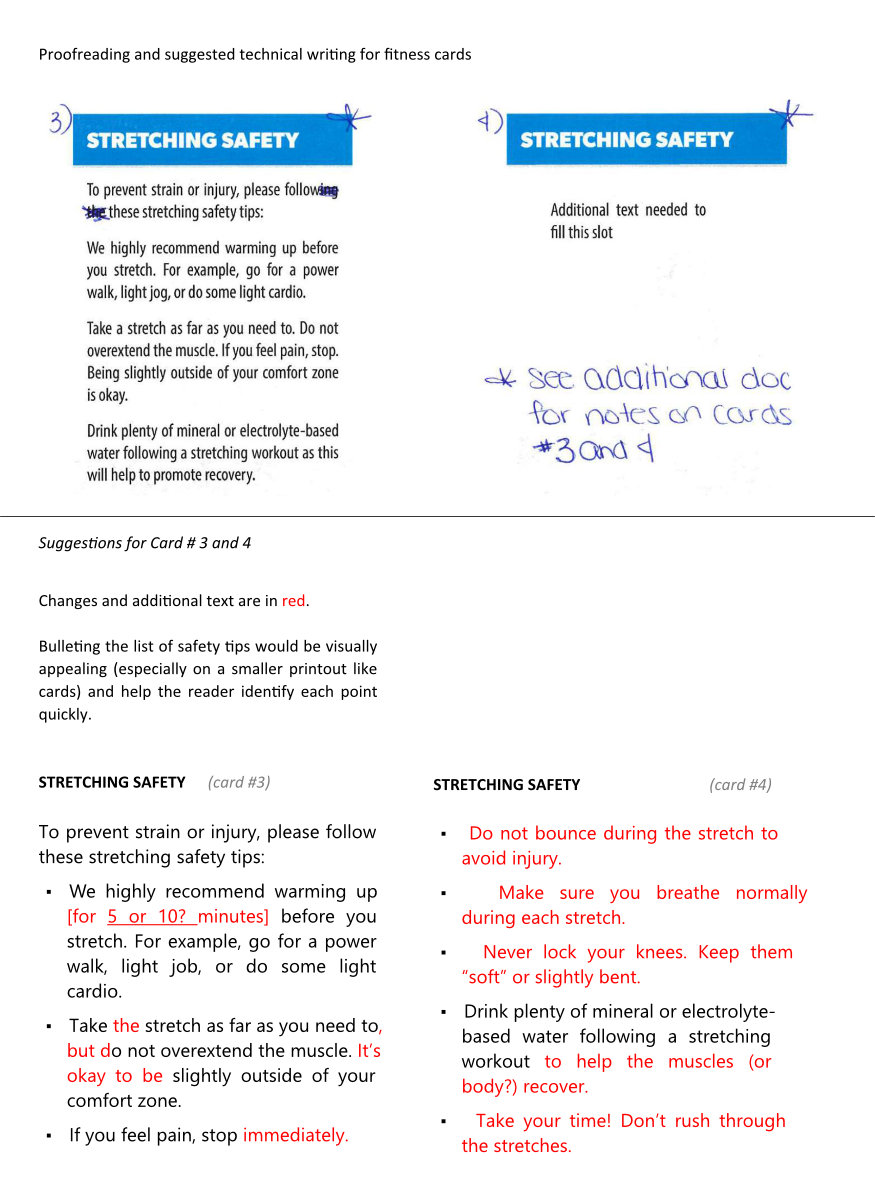 Proofreading - Stretch Cards